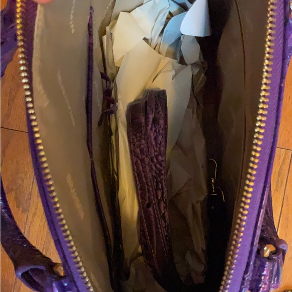 BRAHMIN Royal Purple Duxbury Satchel - Picture 5 of 5